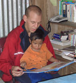 Ross Hume volunteering in India